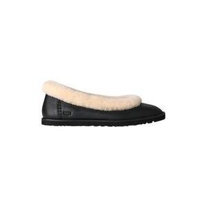 UGG Zora black leather ballet flats
